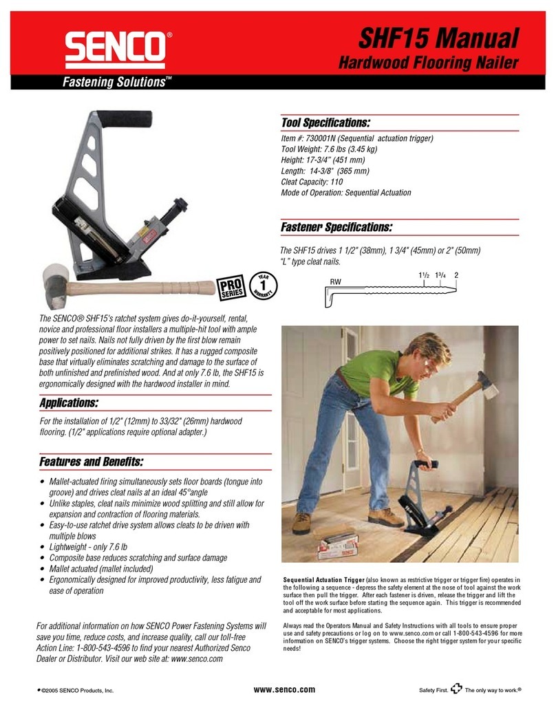 Senco SHF15 User manual