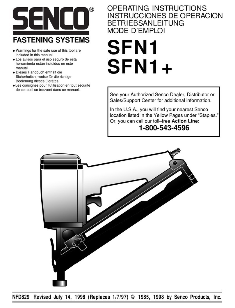 Senco SFN1 operating instructions