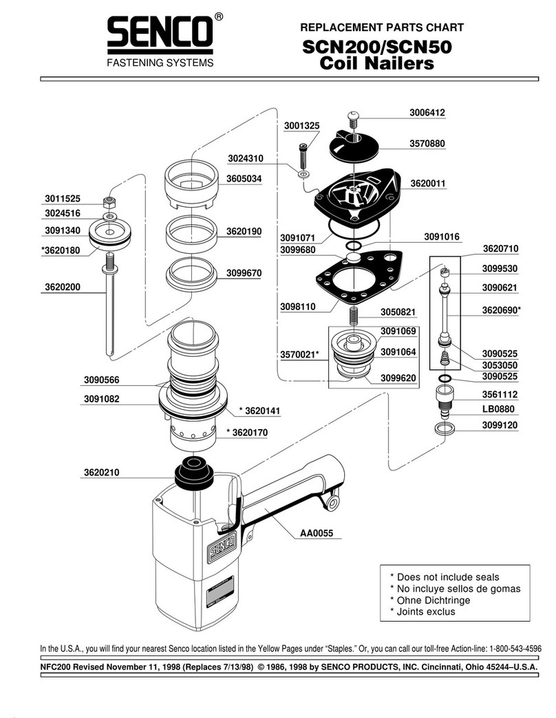 Senco SCN200 Replacement parts list