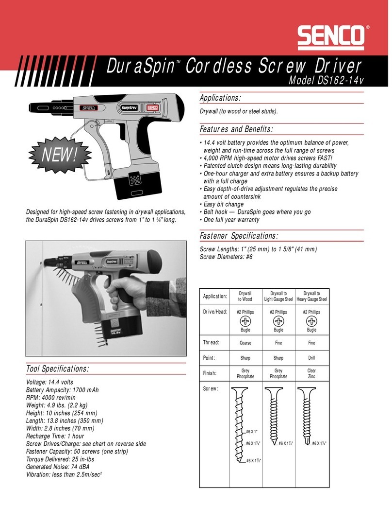 Senco DuraSpin DS162-14v Specifications