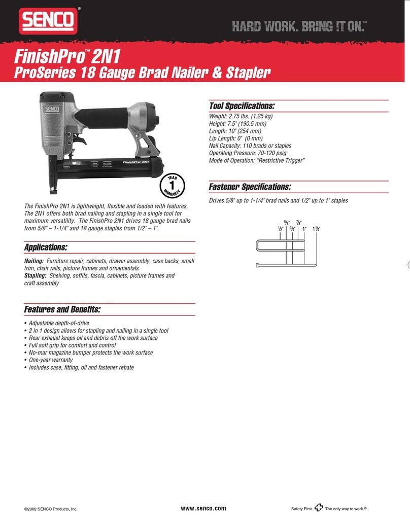 Senco FinishPro 2N1 Specifications