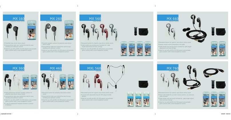 Sennheiser Earphone MX 160 Brochure & specs