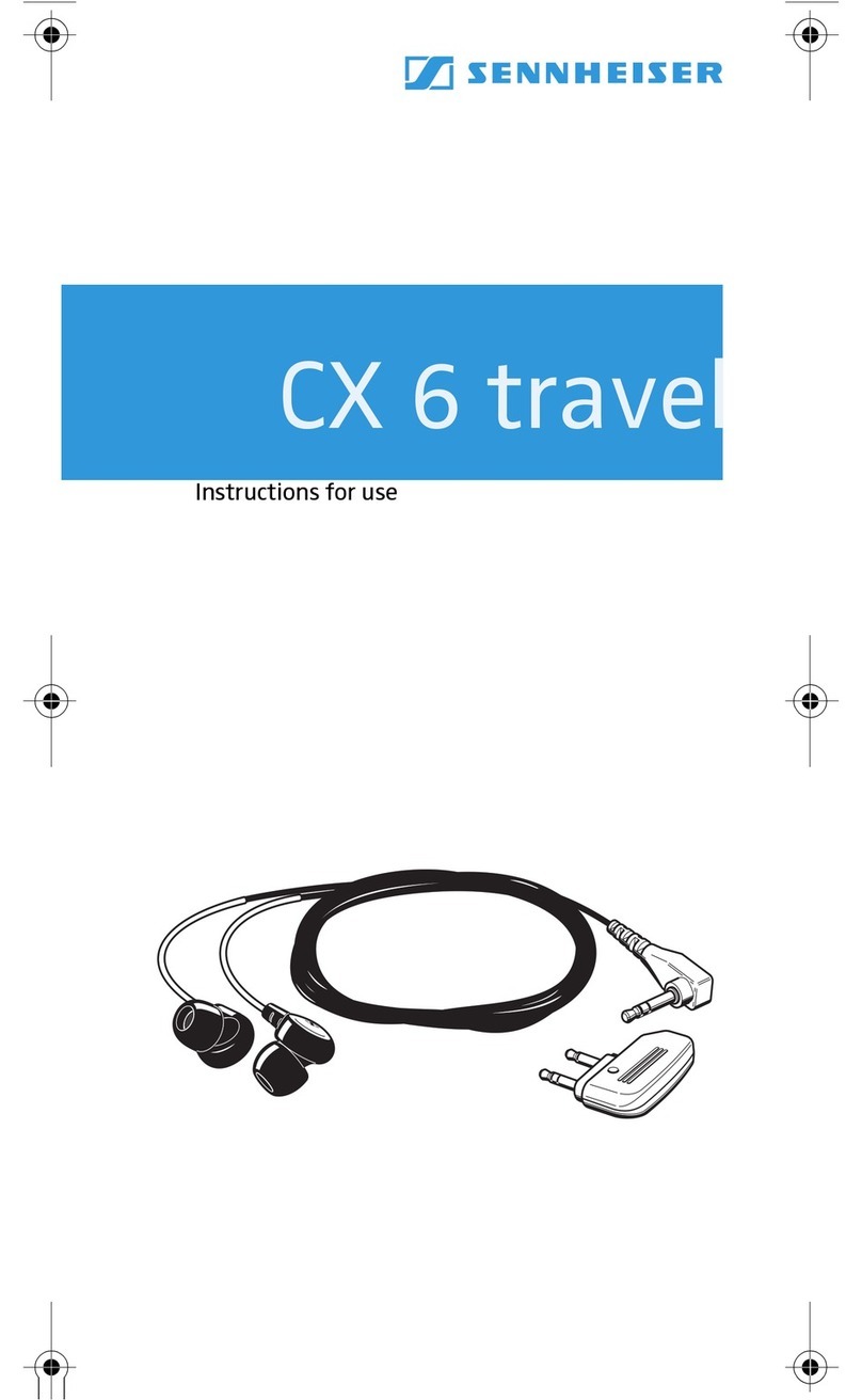 Sennheiser CX 6 Travel User manual