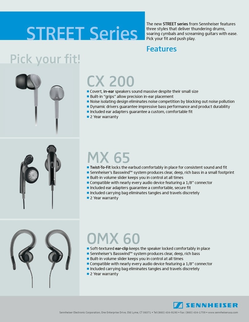 Sennheiser CX200 User manual