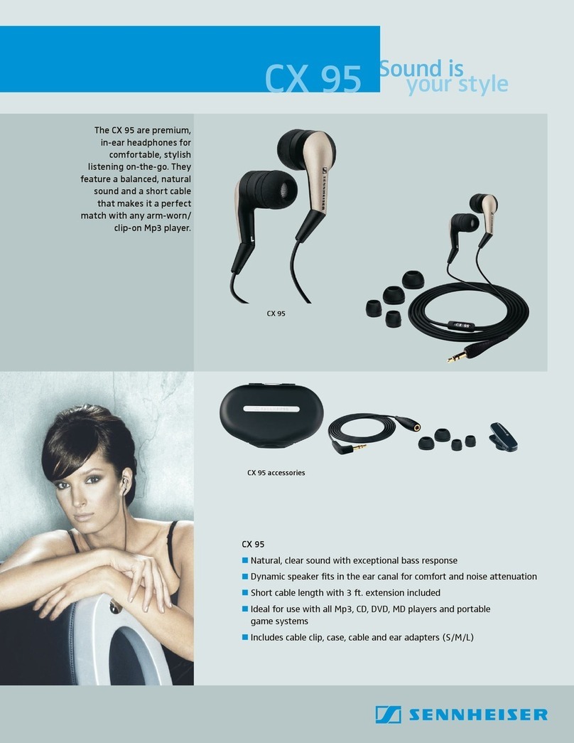 Sennheiser CX 95 Specification sheet