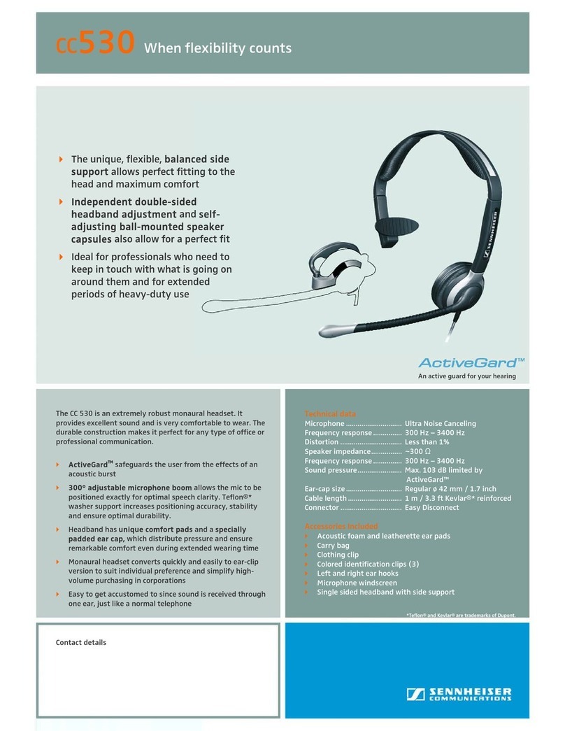 Sennheiser ActiveGard CC 530 Technical data