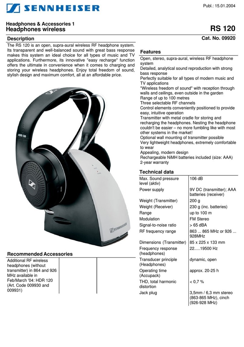 Sennheiser 9920 User manual