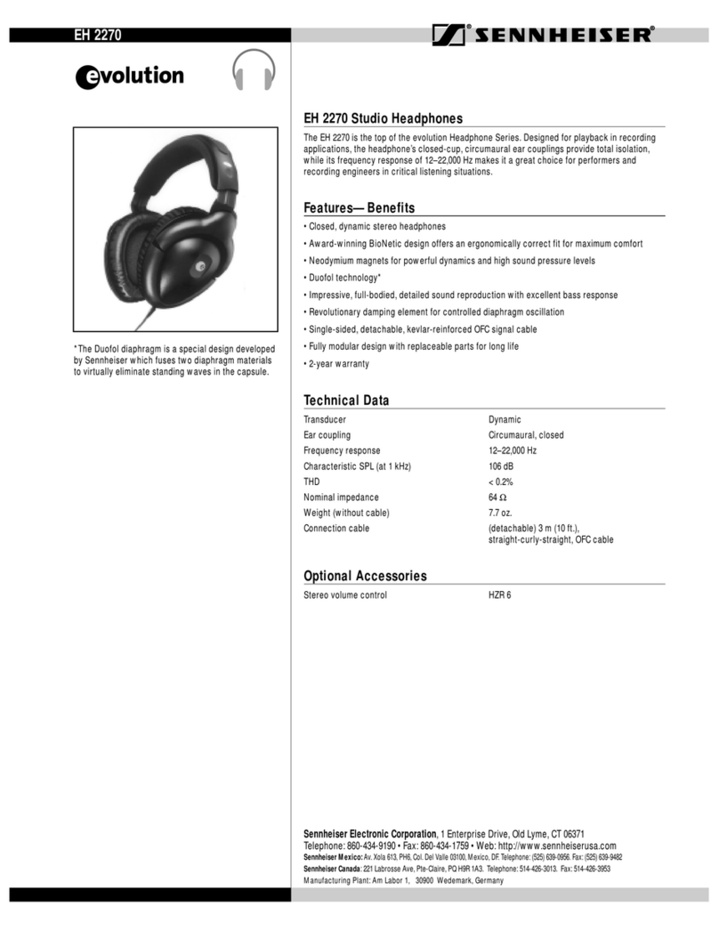Sennheiser Evolution EH 2270 Specification sheet