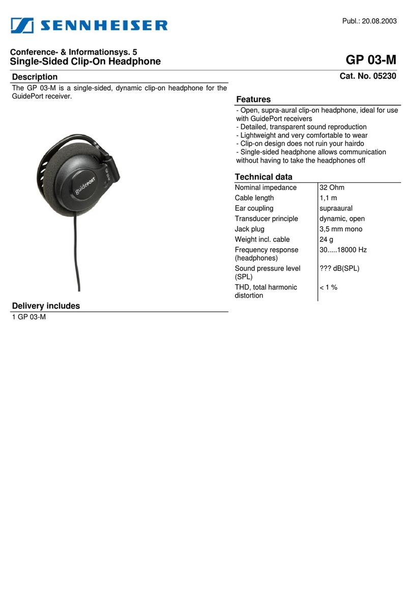 Sennheiser GP 03-M Technical data
