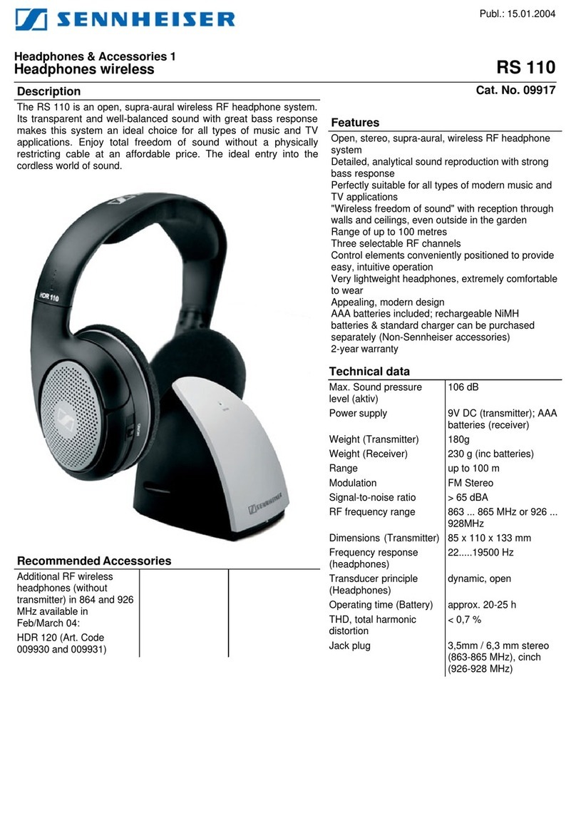 Sennheiser 9917 User manual