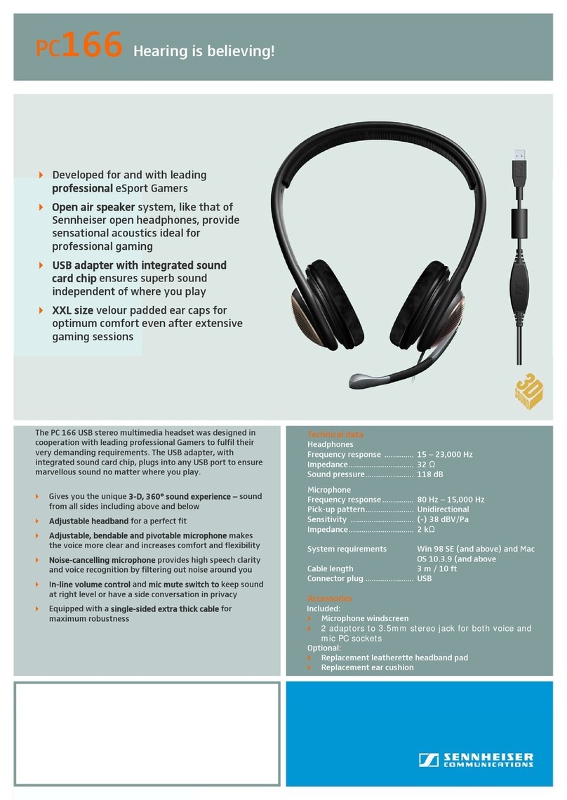 Sennheiser PC166 Specifications