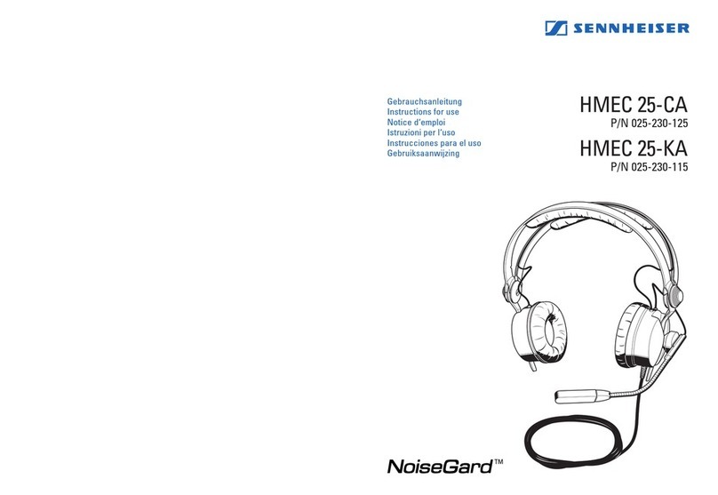 Sennheiser NoiseGard HMEC 25-CA Instructions for use