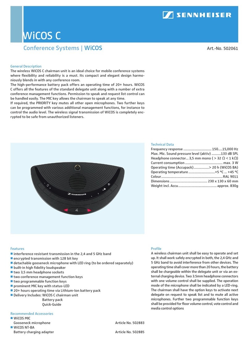Sennheiser 502061 Specification sheet