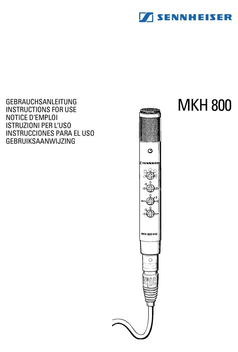 Sennheiser MKH 800 User manual
