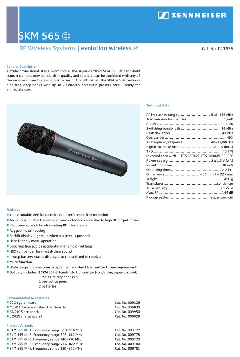 Sennheiser SKM 565 G2 Instruction manual