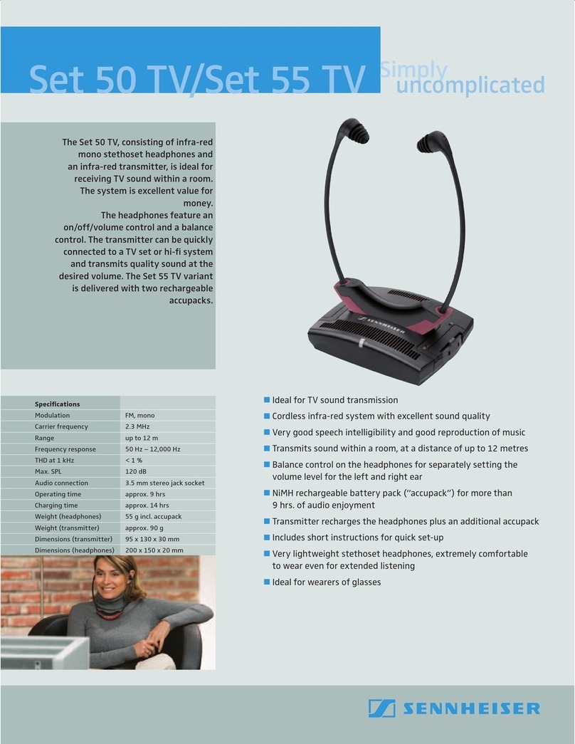 Sennheiser SET 50 TV Specifications
