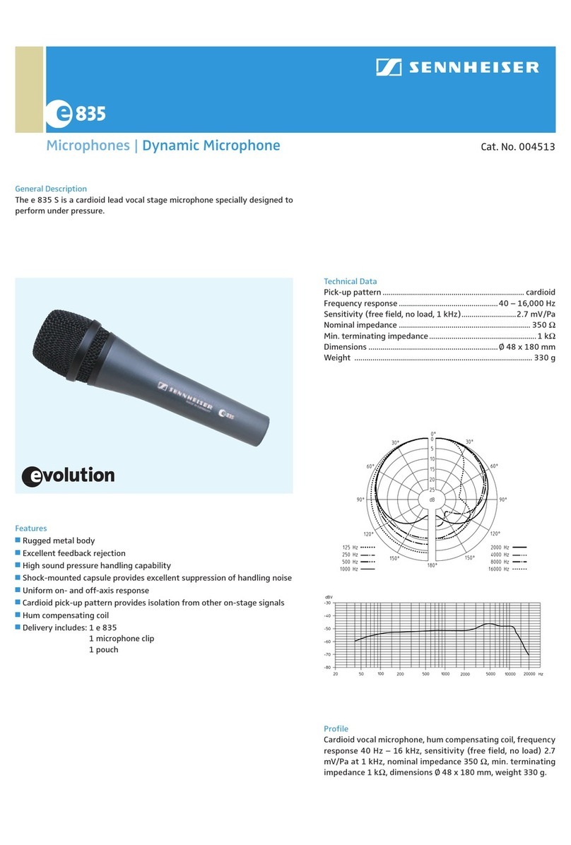 Sennheiser Evolution E 835 Specifications