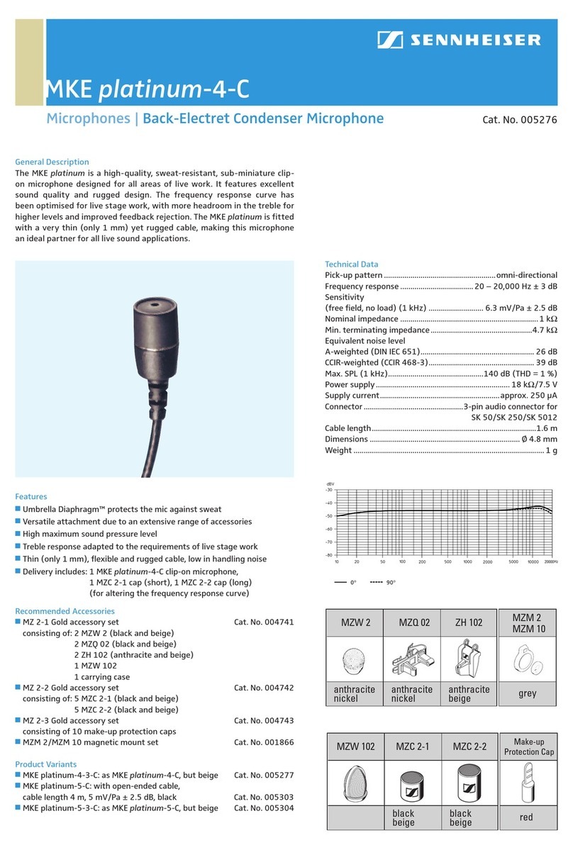Sennheiser MKE PLATINUM-4-C 5276 Technical data