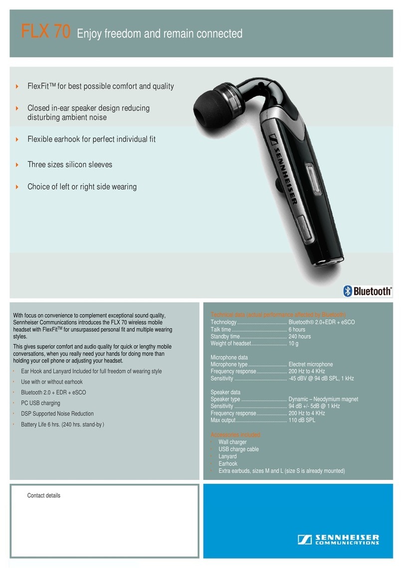 Sennheiser FLX 70 Technical data