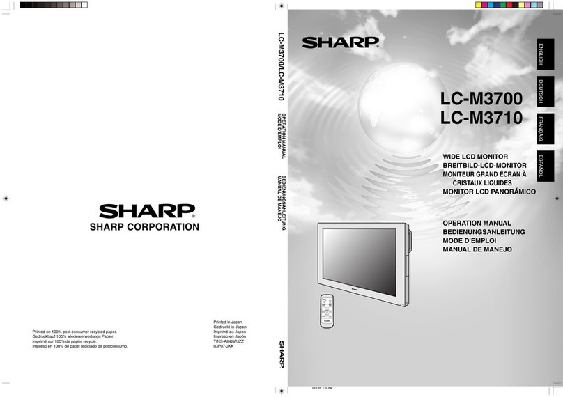 Sharp LC-M3700 User manual Sharp LC-M3700 User manual