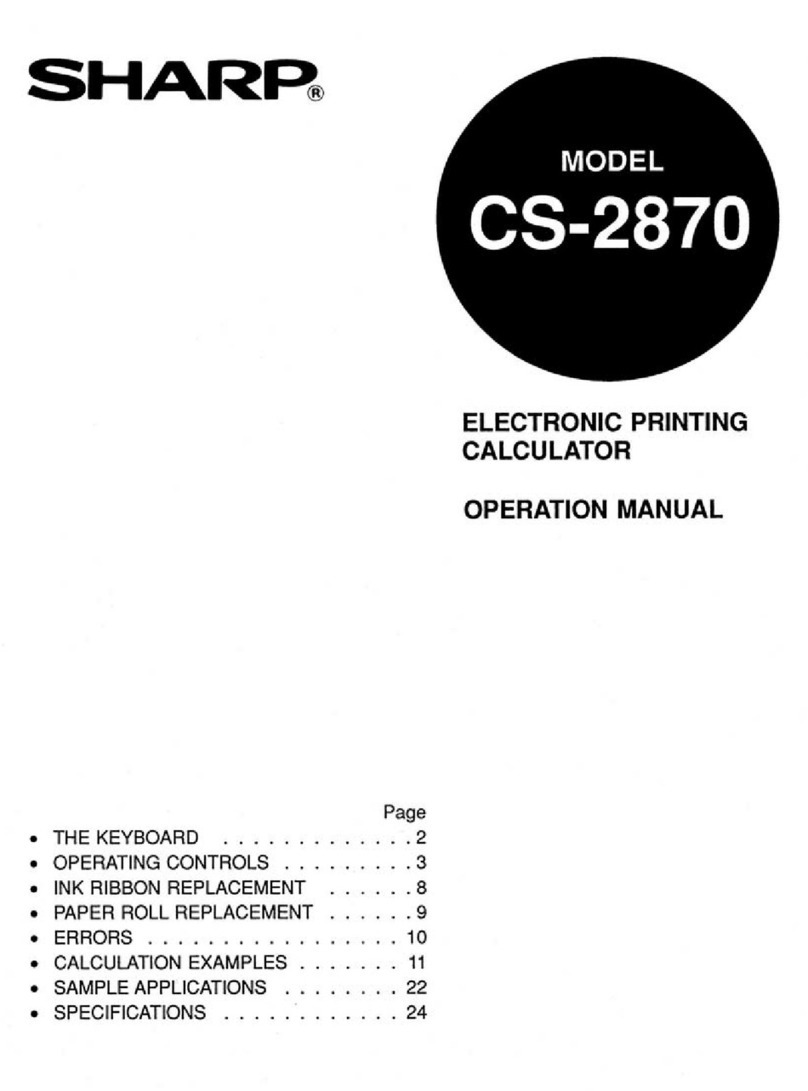 Sharp CS-2870 Operation manual