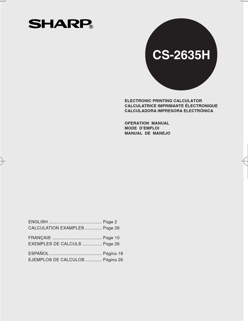 Sharp CS-2635H User manual