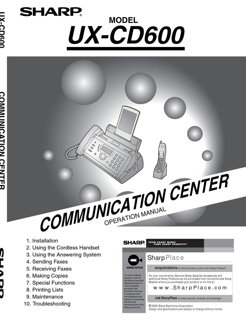 Sharp UX-CD600 Operation manual