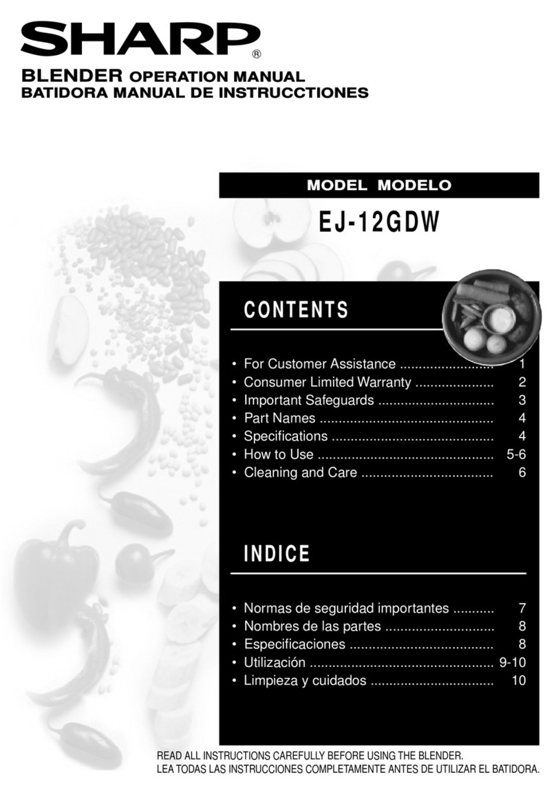 Sharp EJ-12GDW Operation manual