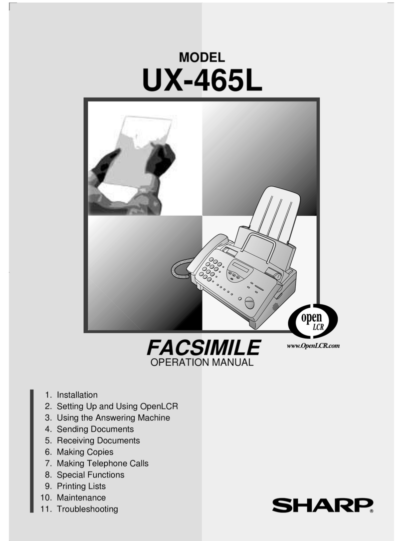 Sharp UX-465L Operation manual