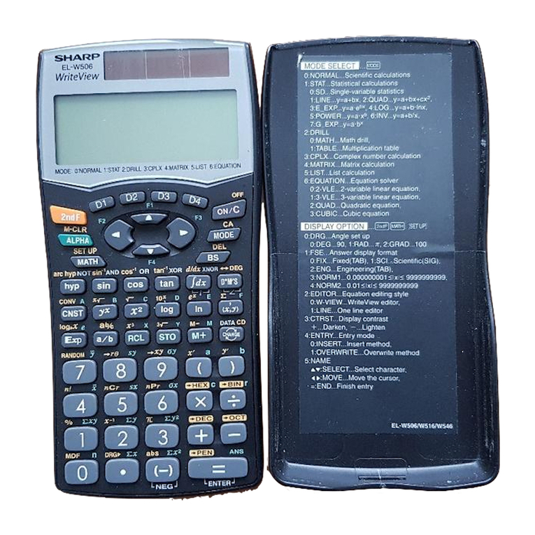 Sharp WriteView EL-W506 Operation manual