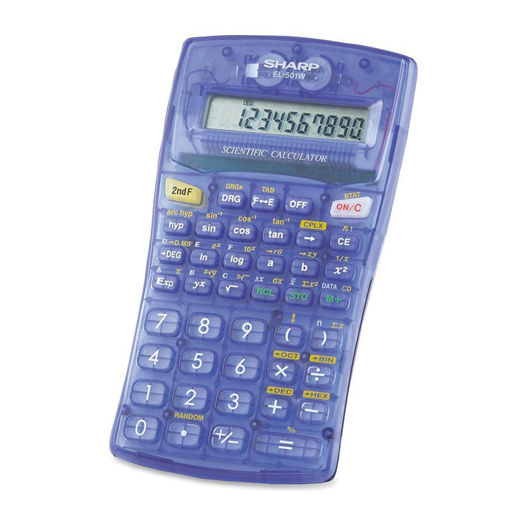 Sharp EL-501W User manual