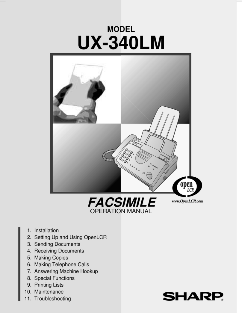 Sharp UX-340LM User manual