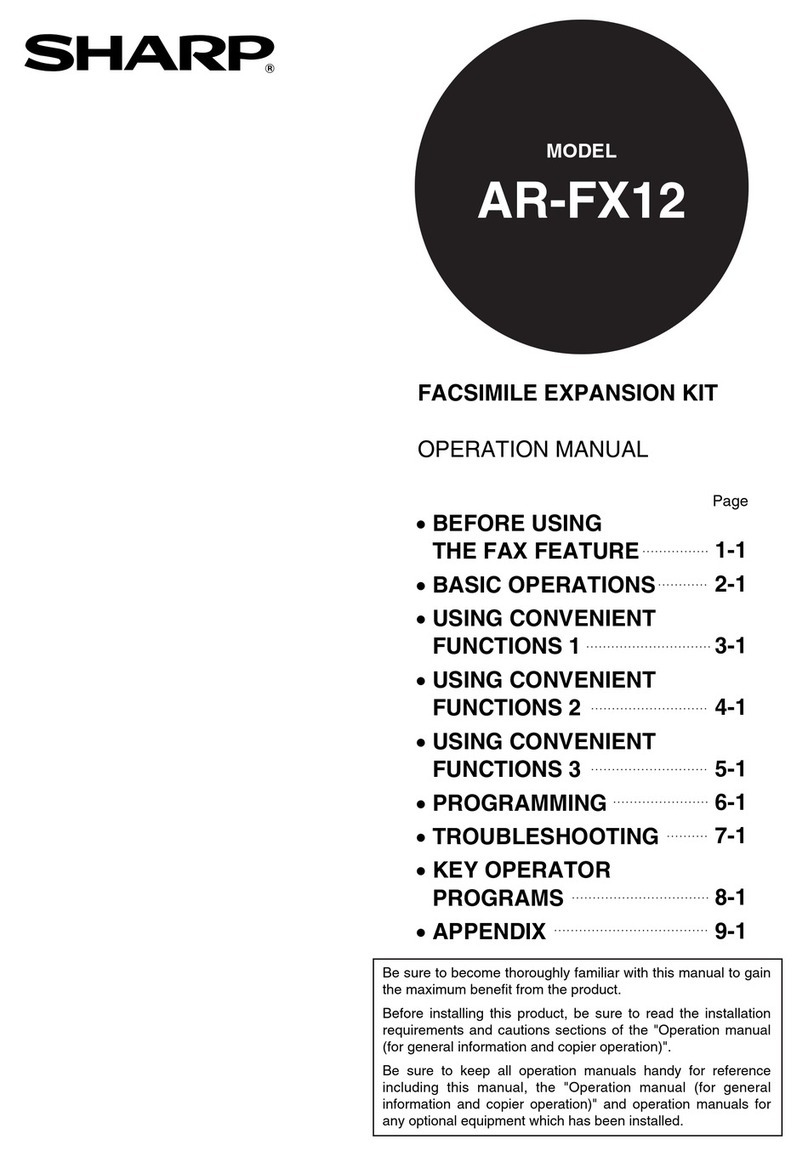 Sharp AR-FX12 User manual