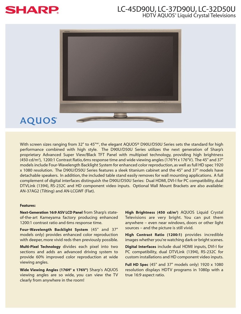 Sharp Aquos LC 32D50U User manual