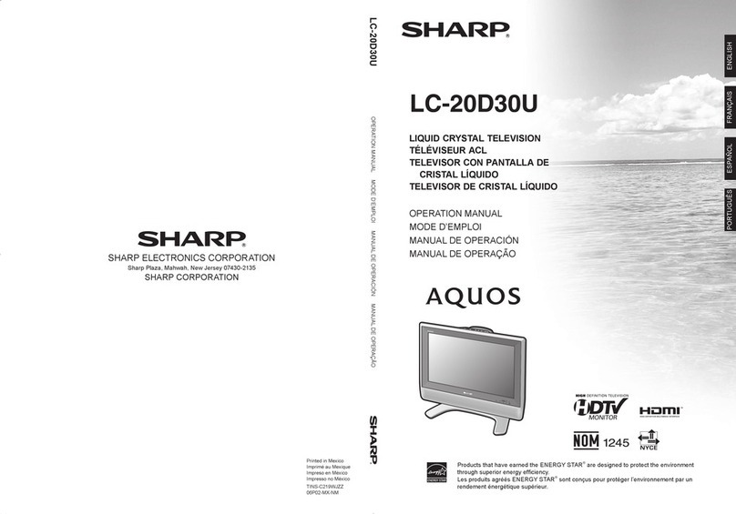 Sharp Aquos LC 20D30U User manual