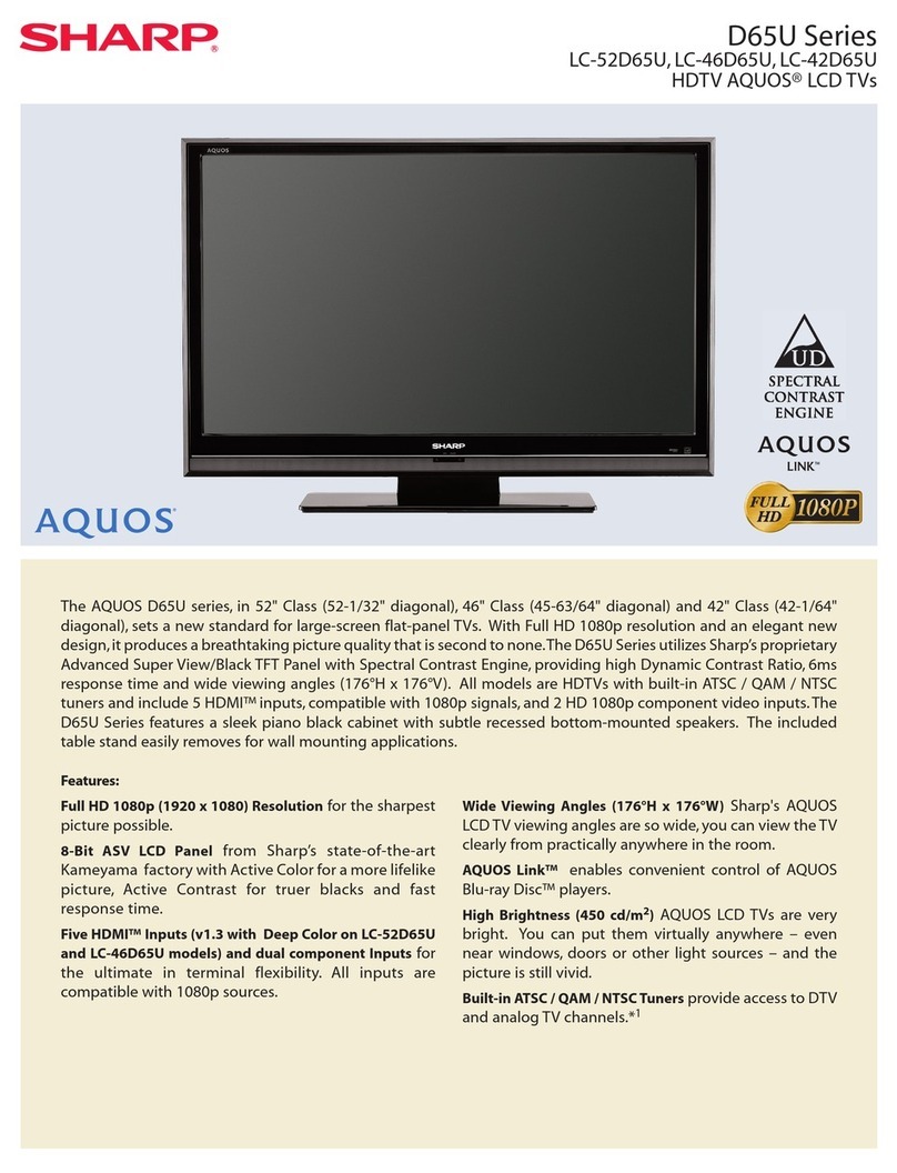 Sharp AQUOS LC-52D65U User manual