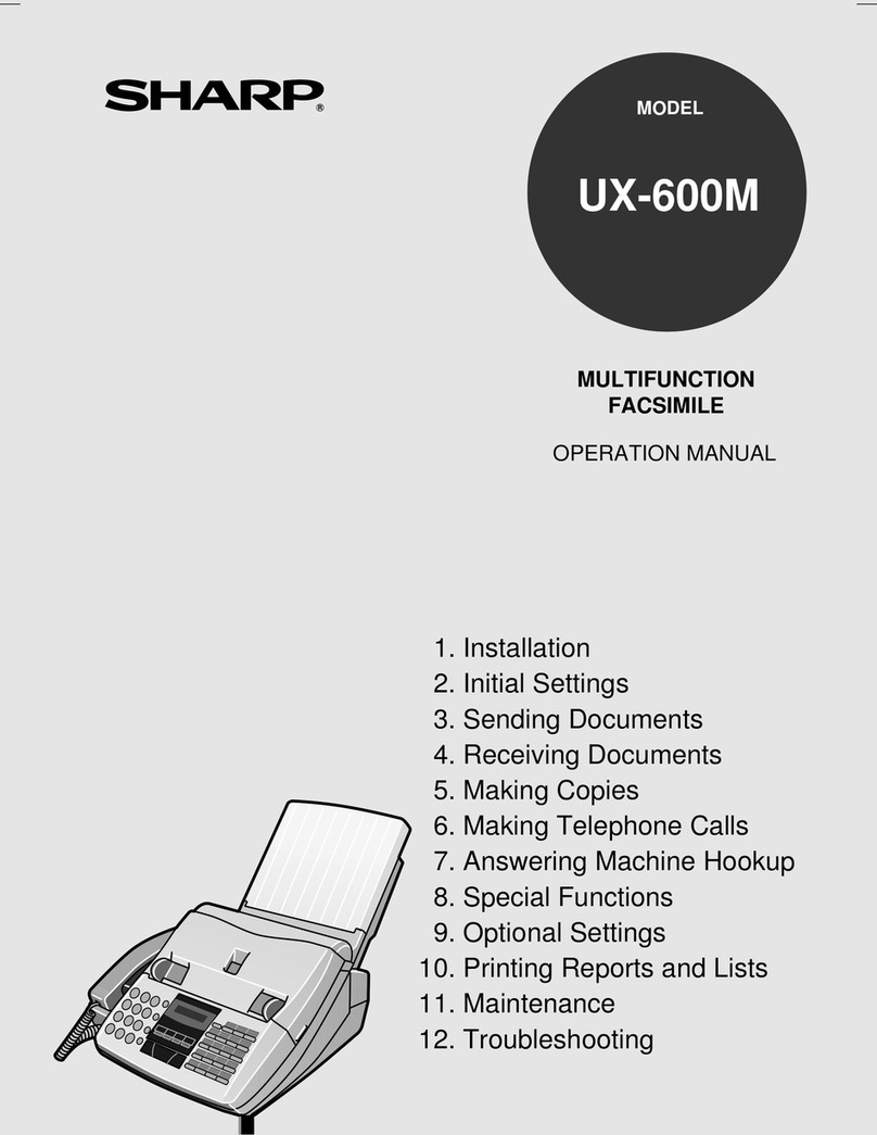 Sharp UX-600M User manual