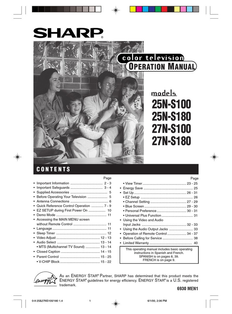 Sharp 25N S100 User manual
