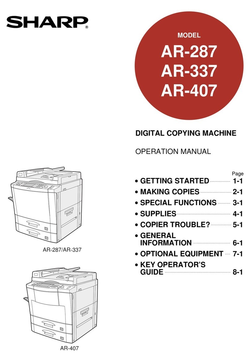 Sharp AR-407 User manual