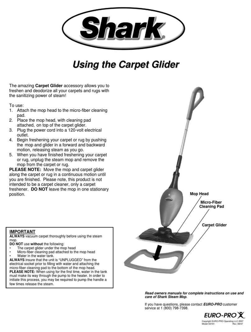 Shark CARPET GLIDER S3101 User manual