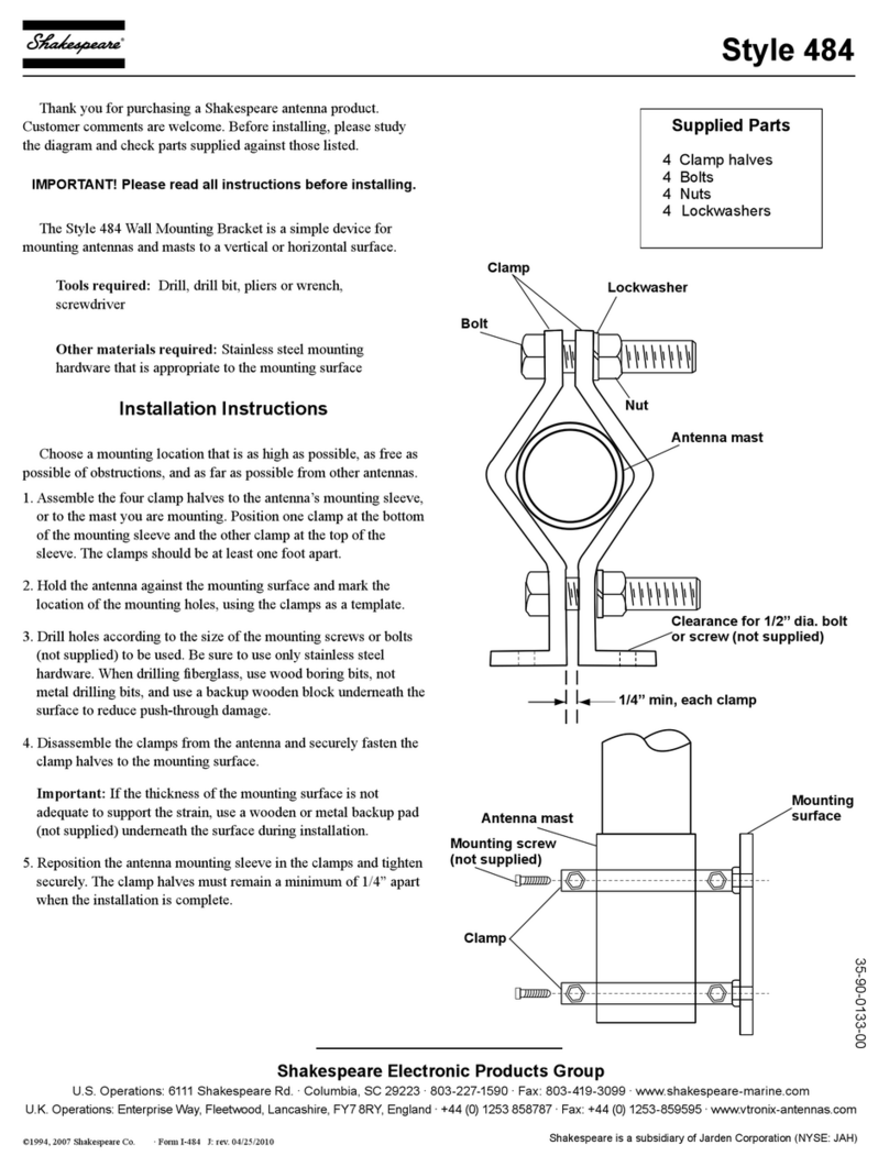 Shakespeare Electronic 484 installation instructions