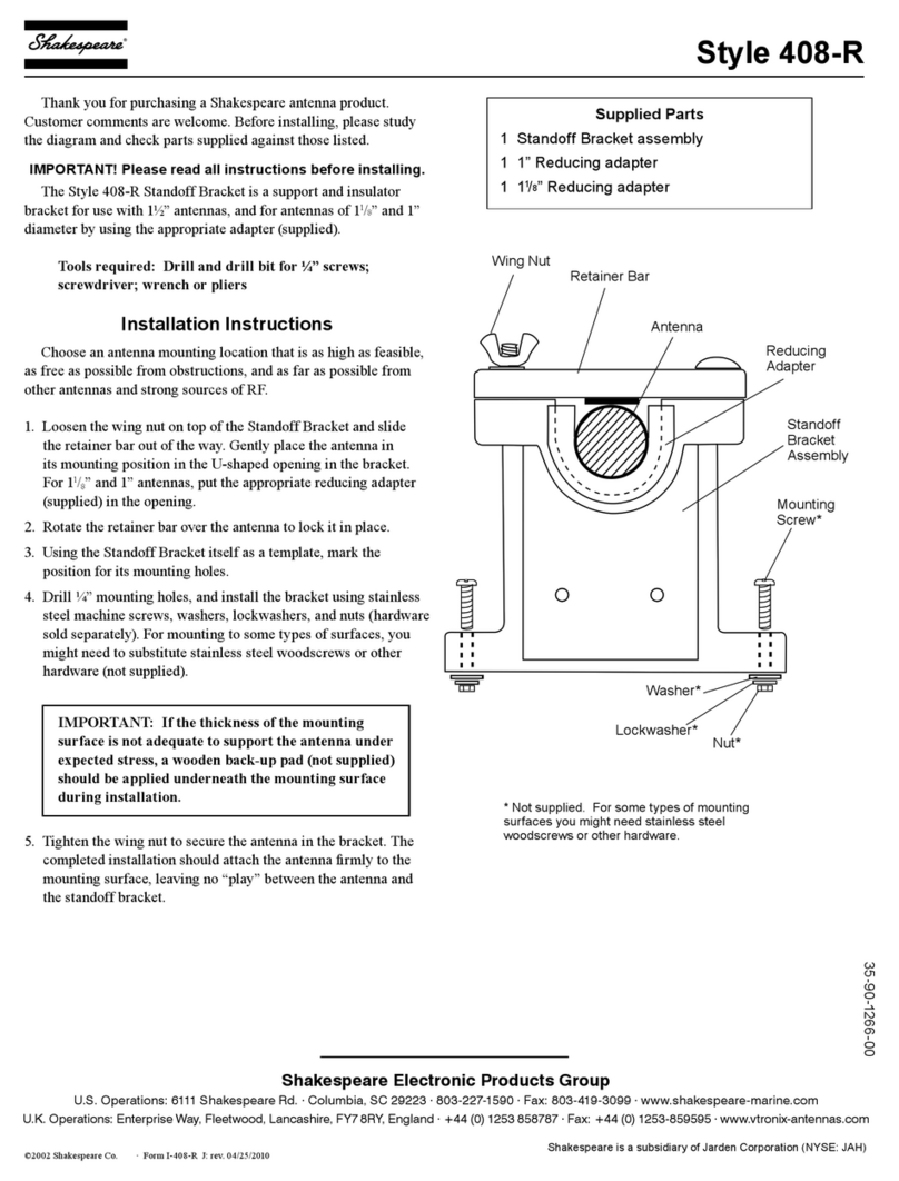 Shakespeare Electronic Style 408-R installation instructions
