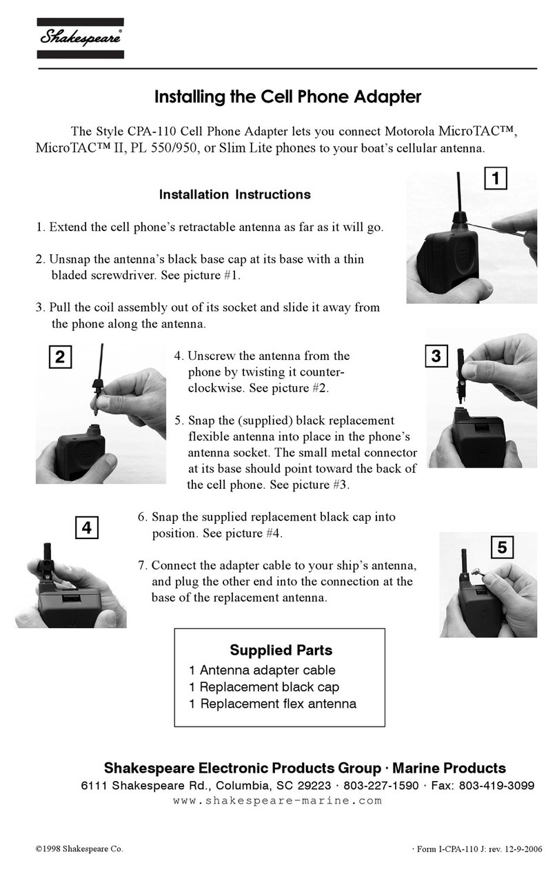 Shakespeare Electronic Style CPA-110 installation instructions