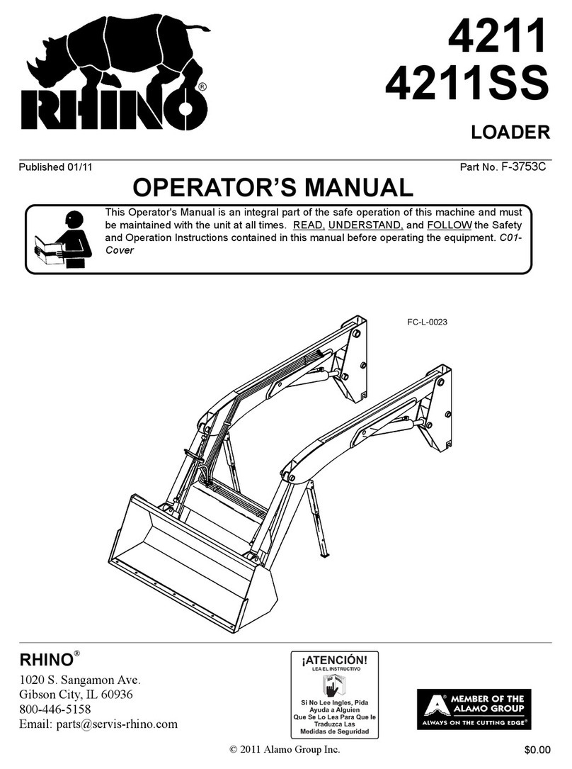 RHINO LOADER 4211 Operator's manual