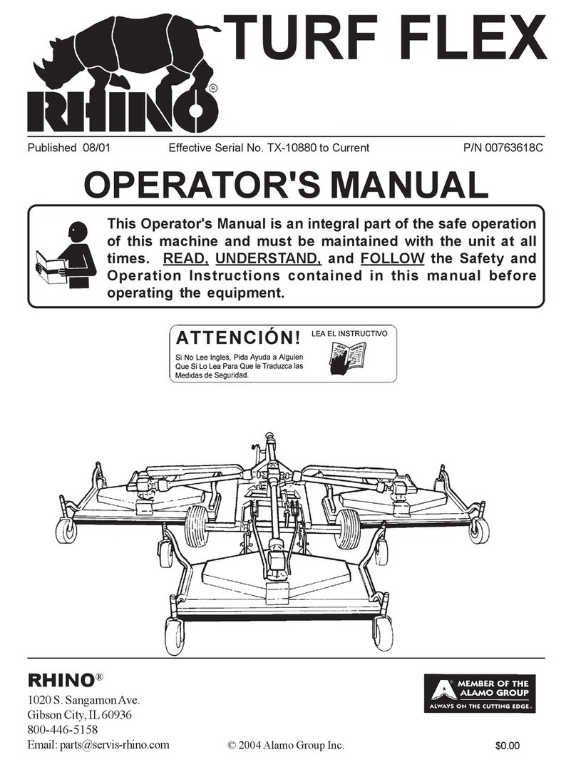 RHINO TURF FLEX P/N 00763618C Operator's manual