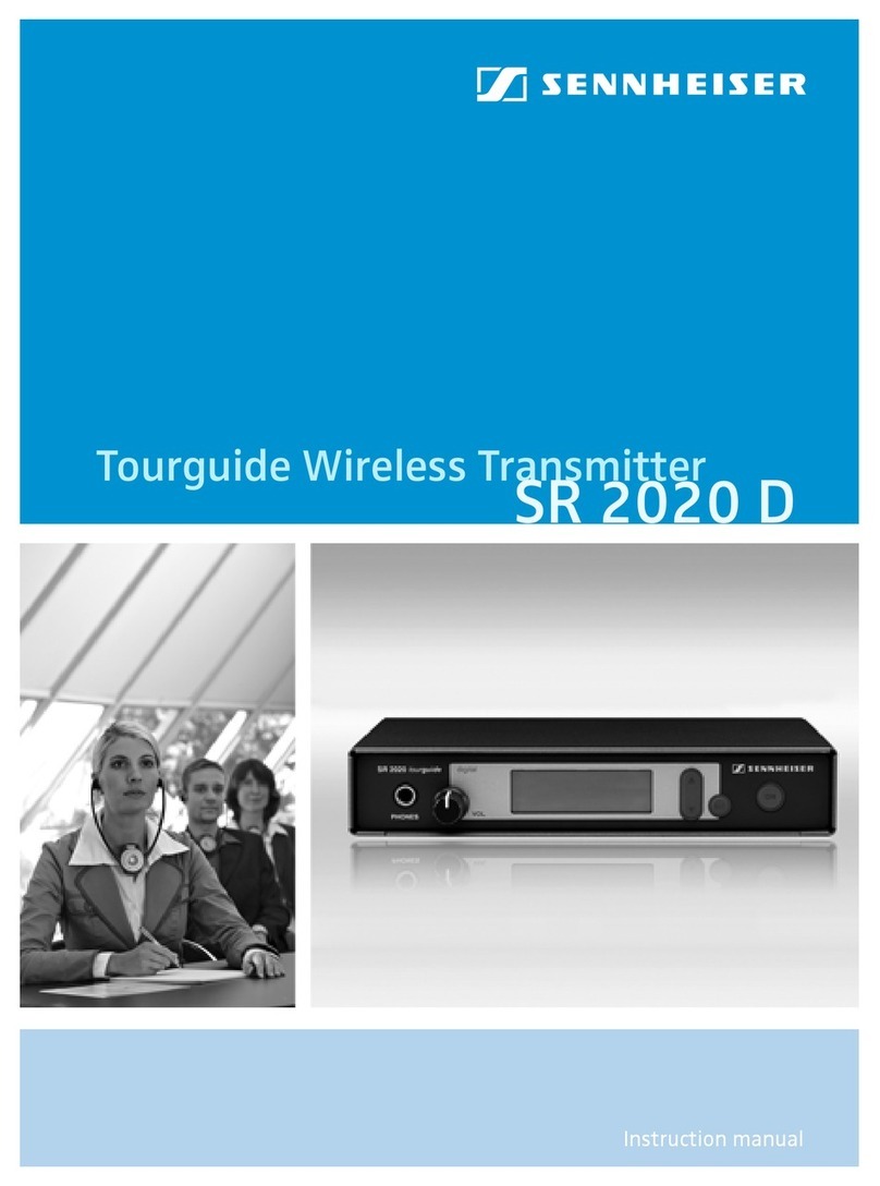 Sennheiser Tourguide Wireless Transmitter SR 2020 D instruction manual