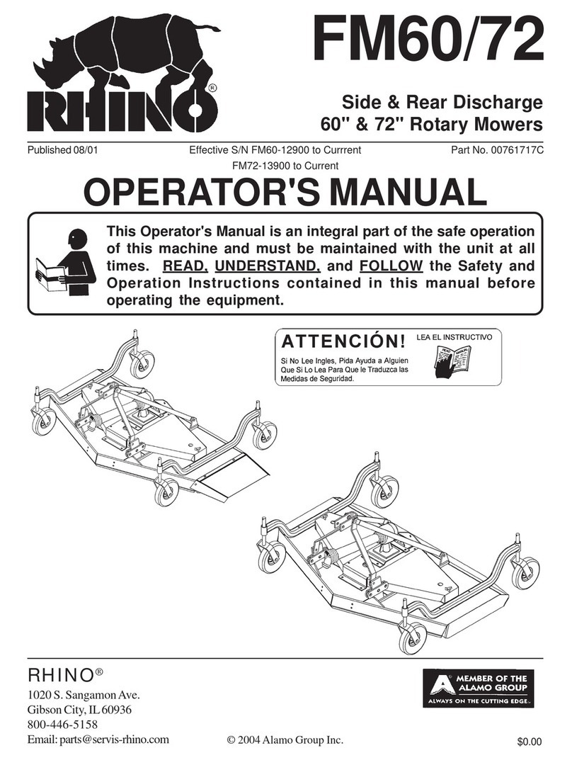 RHINO FM60/72 Operator's manual