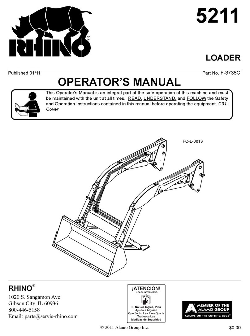 RHINO LOADER 5211 Operator's manual
