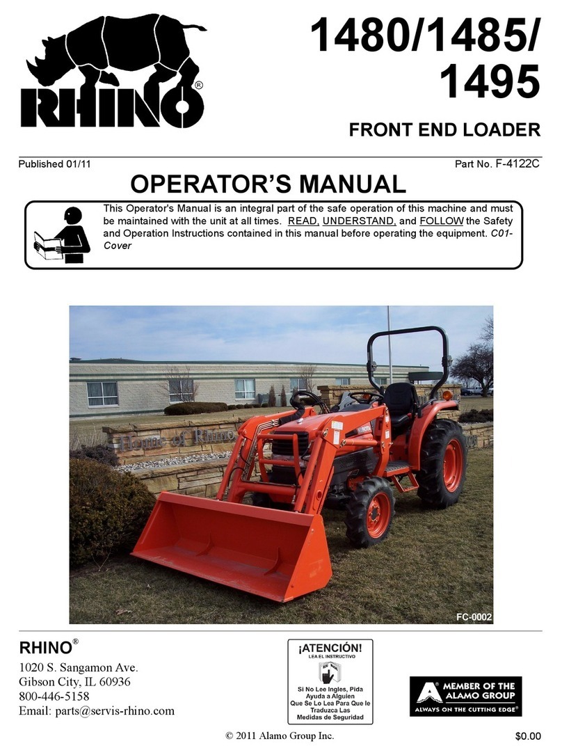 RHINO 1485 Operator's manual