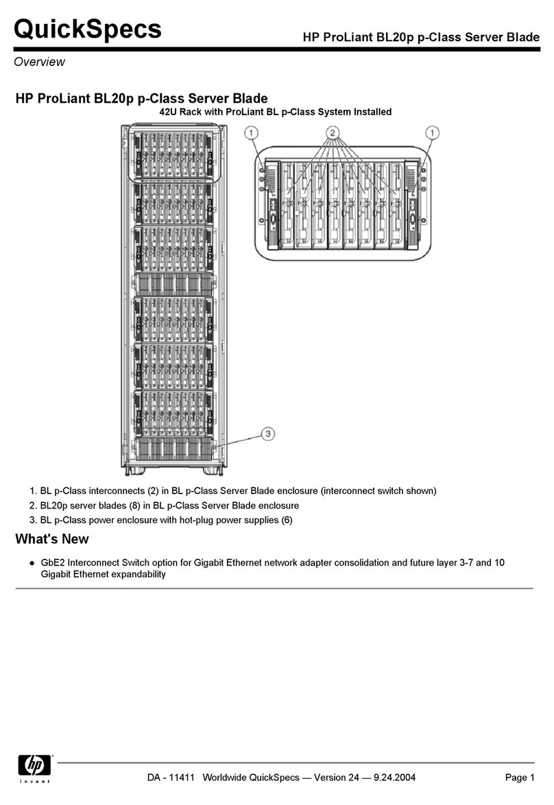 HP QUICKSPECS BL20P User manual